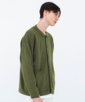 画像2: ☆70%OFF☆ DELUXE ＜デラックス＞ / COLIN（シャツカーディガン） / オリーブ (2)