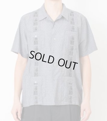画像1: ☆50%OFF☆ SON OF THE CHEESE＜サノバチーズ＞/kanji cuba shirts（キューバシャツ）/ブラック (1)