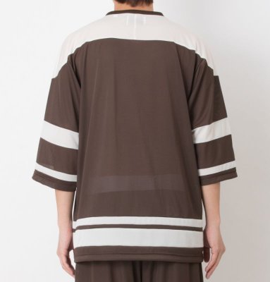 画像3: ☆50%OFF☆ SON OF THE CHEESE<サノバチーズ>/POST ST set up(ホッケーシャツ)/ブラウン (3)