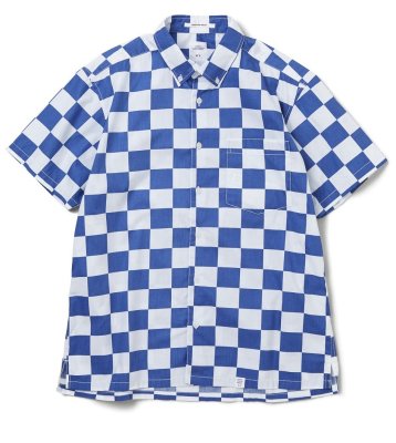 画像2: ☆60%OFF☆ BEDWIN & THE HEARTBREAKERS <ベドウィン> / S/S BD CHECKER SHIRT ‘TAYLOR’(チェッカーシャツ) / ブラック、ブルー 2色展開 (2)