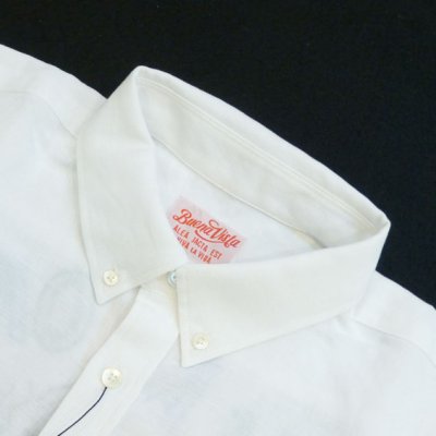 画像3: ☆50%OFF☆ BUENA VISTA <ブエナビスタ> / TOMA B.D shirt(ボタンダウンリネンシャツ) / ホワイト (3)