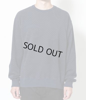 画像1: SON OF THE CHEESE ＜サノバチーズ＞ / FACE check CREW（クルーネックスウェット） / ネイビー (1)