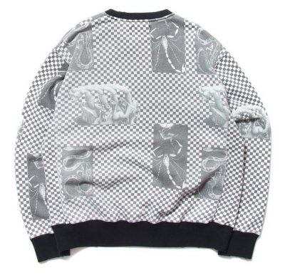 画像4: ☆70%OFF☆ SON OF THE CHEESE ＜サノバチーズ＞ / FACE check CREW（クルーネックスウェット） / ホワイト (4)