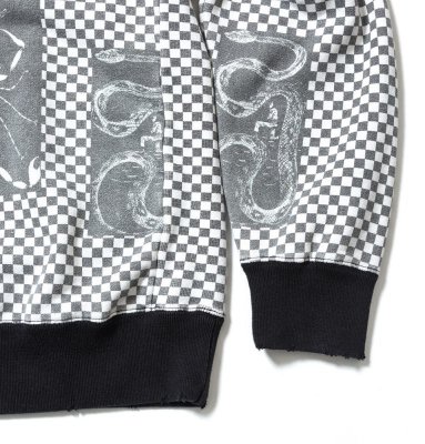 画像6: ☆70%OFF☆ SON OF THE CHEESE ＜サノバチーズ＞ / FACE check CREW（クルーネックスウェット） / ホワイト (6)