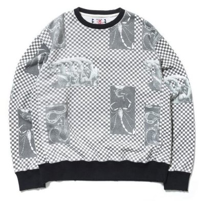 画像3: ☆70%OFF☆ SON OF THE CHEESE ＜サノバチーズ＞ / FACE check CREW（クルーネックスウェット） / ホワイト (3)
