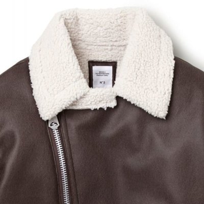 画像2: ☆60%OFF☆ BEDWIN & THE HEARTBREAKERS＜ベドウィン＞/DOUBLE RIDERS JACKET FAKE MOUTON ‘BARGER’（フェイクムートンライダースジャケット）/ブラウン (2)