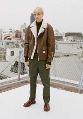 画像5: ☆60%OFF☆ BEDWIN & THE HEARTBREAKERS＜ベドウィン＞/DOUBLE RIDERS JACKET FAKE MOUTON ‘BARGER’（フェイクムートンライダースジャケット）/ブラウン (5)