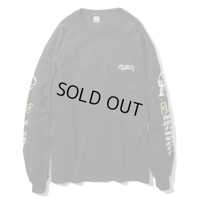 画像2: RULER＜ルーラー＞ / NOTLD LONG TEE（ロングスリーブTシャツ）/ ブラック、オーディー、オレンジ3色展開 (2)