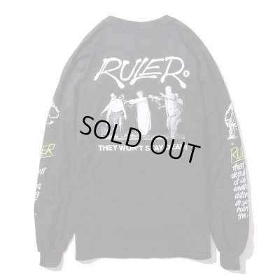 画像3: RULER＜ルーラー＞ / NOTLD LONG TEE（ロングスリーブTシャツ）/ ブラック、オーディー、オレンジ3色展開 (3)