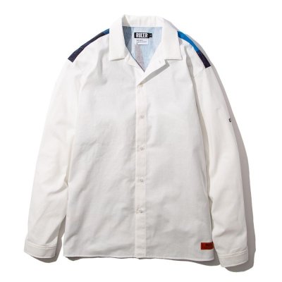 画像3: ☆50%OFF☆ RULER ＜ルーラー＞ / EFNY SHIRTS（オープンカラーシャツ） / ブラック、ホワイト2色展開 (3)