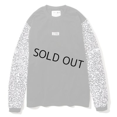 画像2: RULER<ルーラー> / INK TEXTURE TONE L/S(ロングスリーブTシャツ)/ ブラック、オーディー、ホワイト3色展開 (2)