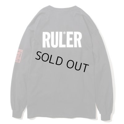 画像1: RULER ＜ルーラー＞ / ICON LONG TEE（ロングスリーブTシャツ） / ブラック、ホワイト2色展開 (1)