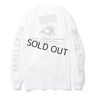 画像5: RULER <ルーラー> / 12OZ. LONG TEE(ロングスリーブTシャツ) / ブラック、ホワイト2色展開 (5)