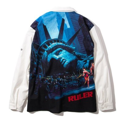 画像2: ☆50%OFF☆ RULER ＜ルーラー＞ / EFNY SHIRTS（オープンカラーシャツ） / ブラック、ホワイト2色展開 (2)