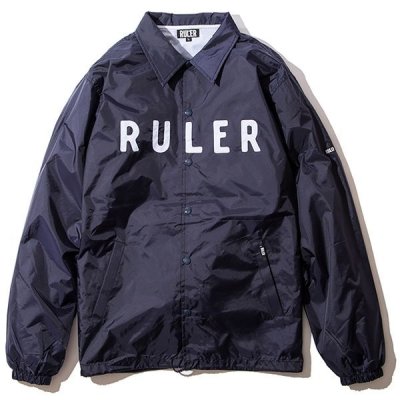 画像3: ☆50%OFF☆ RULER ＜ルーラー＞ / WP COACH JACKET（コーチジャケット） / ブラック、バーガンディー、ネイビー3色展開 (3)