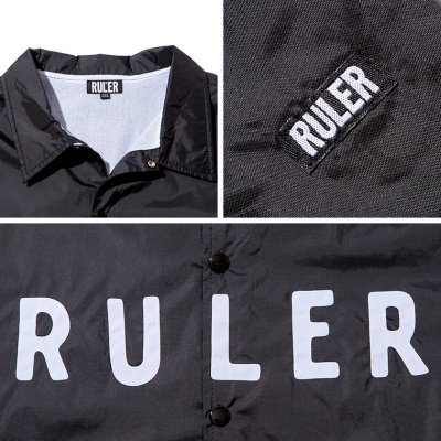 画像4: ☆50%OFF☆ RULER ＜ルーラー＞ / WP COACH JACKET（コーチジャケット） / ブラック、バーガンディー、ネイビー3色展開 (4)
