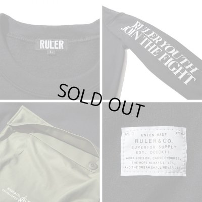 画像3: RULER <ルーラー> / MILITIA SWEAT SHIRTS(クルーネックスウェット) / ブラック、グリーン、オレンジ 3色展開 (3)