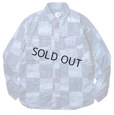 ANDFAMILY / Indigo Crash Patchwork Shirts