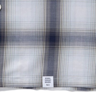 BEDWIN & THE HEARTBREAKERS / S/S OPEN COLLAR CHECK SHIRT ‘KRASINSKI’