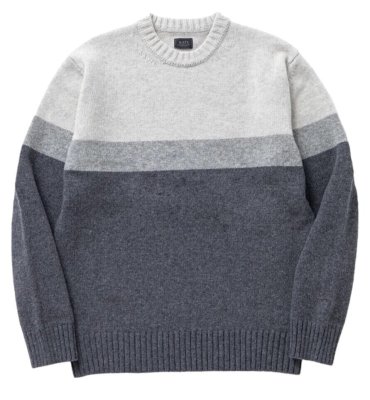 RATS / GRADATION CREW NECK KNIT