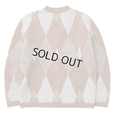 RATS / ARGYLE MOHAIR KNIT CARDIGAN