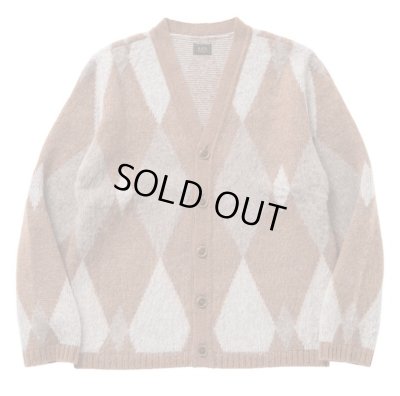 RATS / ARGYLE MOHAIR KNIT CARDIGAN