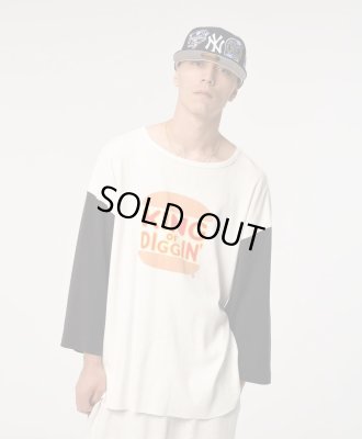 画像10: RECOGNIZE ＜レコグナイズ＞ / KING OF DIGGIN' BASEBALL CS（ベースボールカットソー） / ホワイト x ブラック (10)