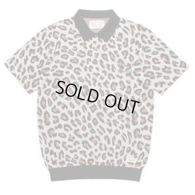 WACKO MARIA / LEOPARD KNIT JACQUARD POLO SHIRT