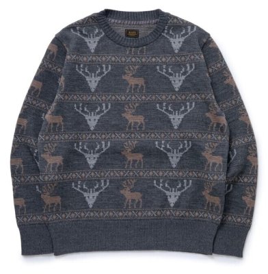 RATS / DEER CREW NECK KNIT