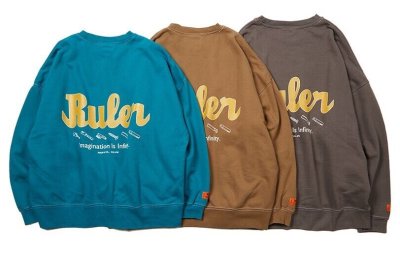 RULER / R.D. REACTIVE-DYE SWEATSHIRT