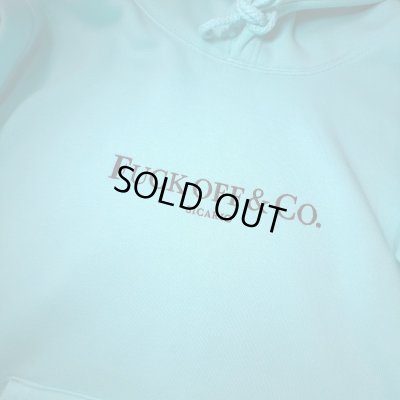 SICARIO CARTEL / FuckOff_Hoodie(tiffany_blue)刺繍VER
