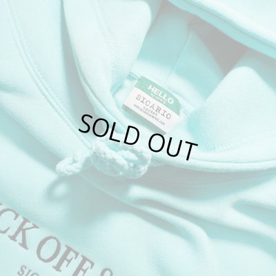 SICARIO CARTEL / FuckOff_Hoodie(tiffany_blue)刺繍VER