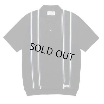 WACKO MARIA / STRIPED JACQUARD KNIT POLO SHIRT