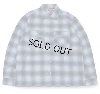 HIDE AND SEEK / Wool Ombre Check L/S Shirt(24aw)