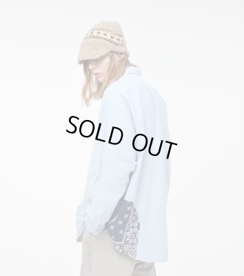 BOW WOW / OXFORD BD SHIRTS BANDANNA REPAIRED