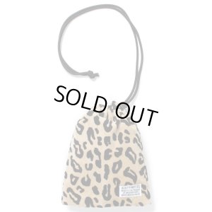 LEOPARD VELVET DRAWSTRING BAG ショルダーポーチ-ワコマリア