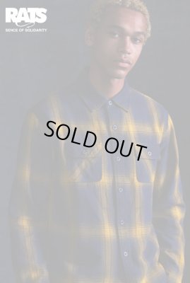 RATS / COTTON LINEN CHECK SHIRT