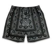 画像1: HIDE AND SEEK ＜ハイドアンドシーク＞ / Bandana Pattern S/S Shirt（オープンカラーシャツ） / ブラック