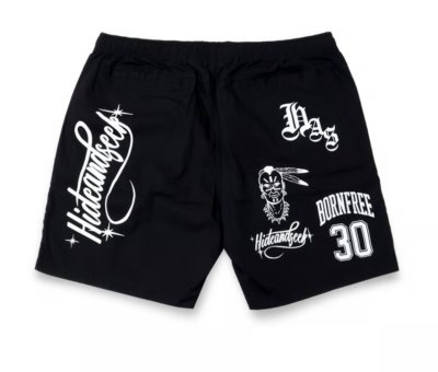 HIDE AND SEEK / Cursive Logo Beach Short