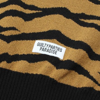 WACKO MARIA / TIGER JACQUARD KNIT POLO SHIRT