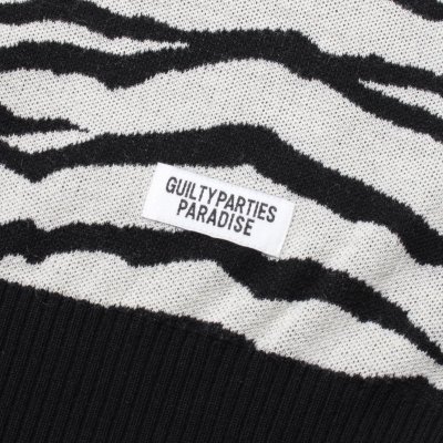 WACKO MARIA / TIGER JACQUARD KNIT POLO SHIRT