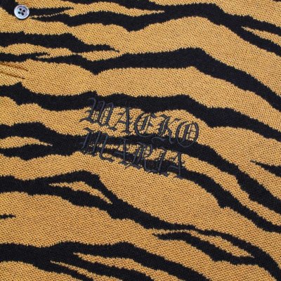 WACKO MARIA / TIGER JACQUARD KNIT POLO SHIRT