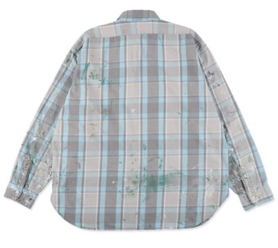 BOW WOW / PAINTER'S PAINT STAINED FLANNEL SHIRT