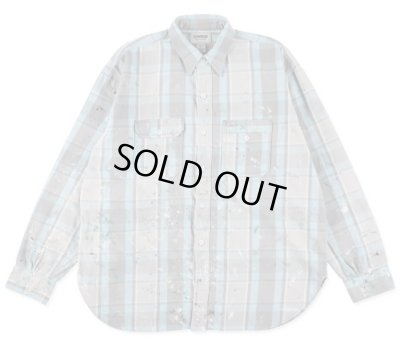 BOW WOW / PAINTER'S PAINT STAINED FLANNEL SHIRT