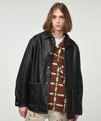 BOW WOW / BRAIDED LEATHER COVERALL