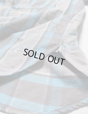 BOW WOW / PAINTER'S PAINT STAINED FLANNEL SHIRT