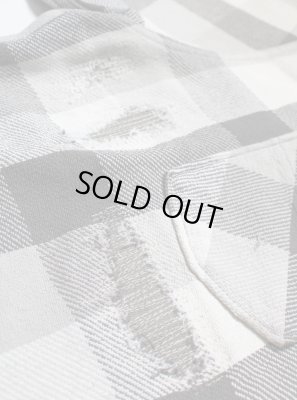 BOW WOW / DAMAGED AND STAINED FLANNEL SHIRT