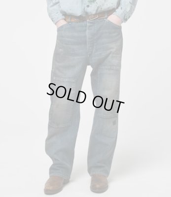 BOW WOW / MINER'S REPAIRED DENIM WORK PANTS
