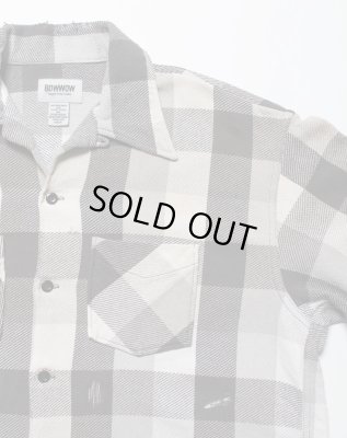BOW WOW / DAMAGED AND STAINED FLANNEL SHIRT