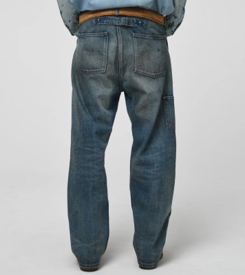 BOW WOW / MINER'S REPAIRED DENIM WORK PANTS